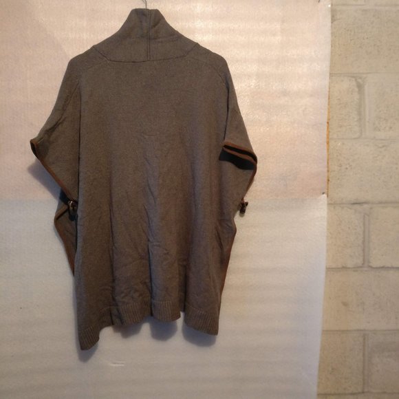 Massimo Dutti Gray WOOL+CASHMERE+ANGORA Cape Poncho Pullover w/Measurements - Picture 4 of 14